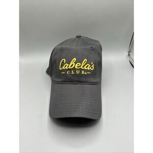 Cabela's Club Gray Adult Hat Cap Strap Back Adjustable One Size Fits Most Nice